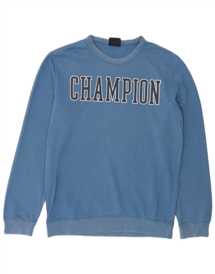 Champion Herren Grafik-Sweatshirt-Pullover Mittelblau