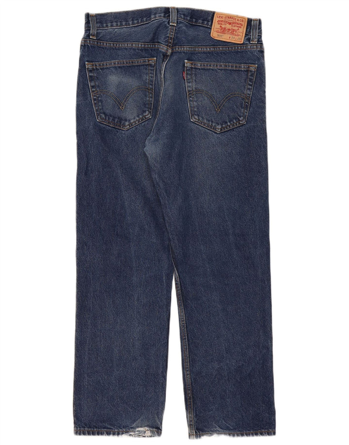 Levi's Herren 505 Regular Fit Straight Jeans W34 L29 Blaue Baumwolle