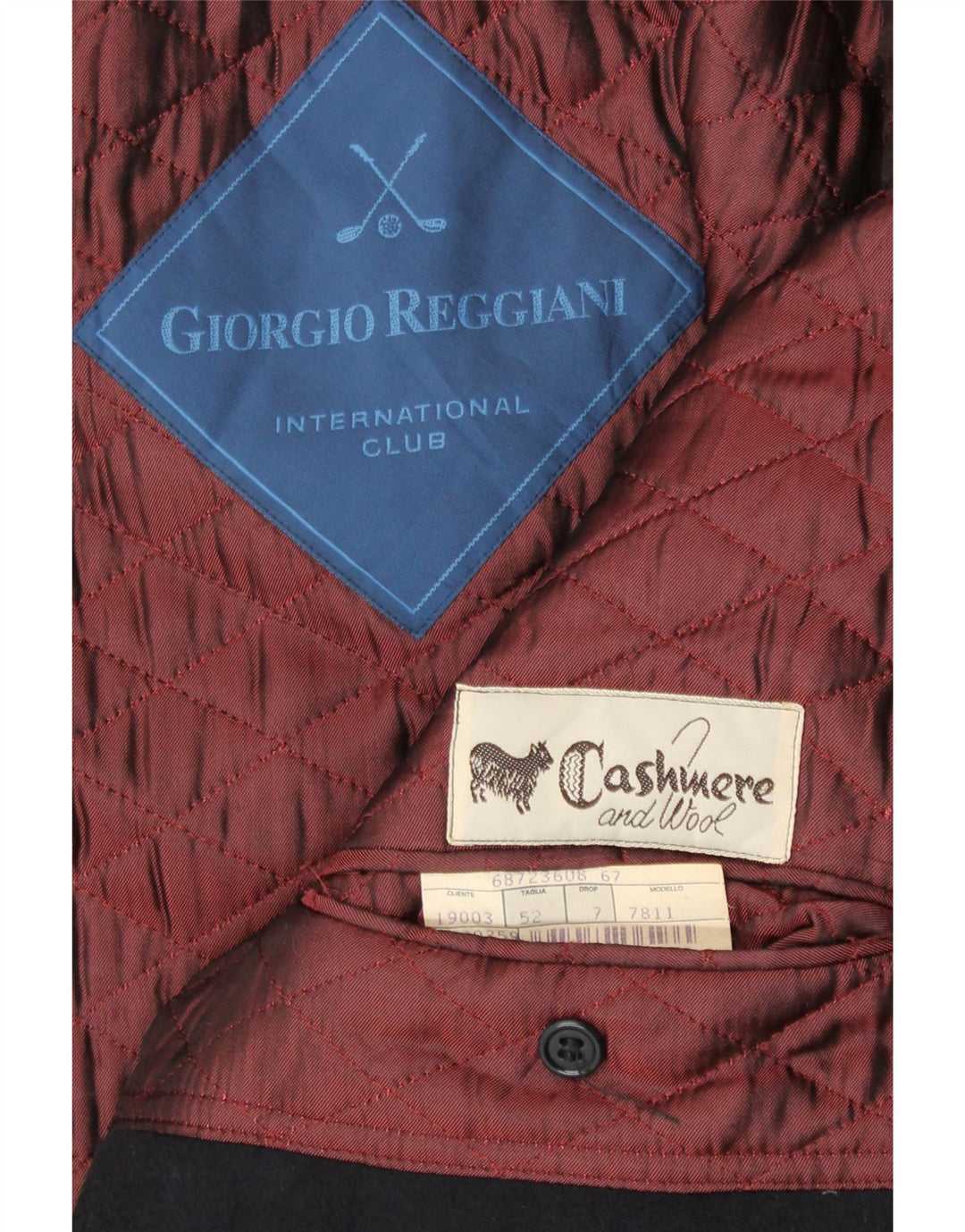 VINTAGE Herrenmantel IT 52 XL Marineblauer Kaschmir