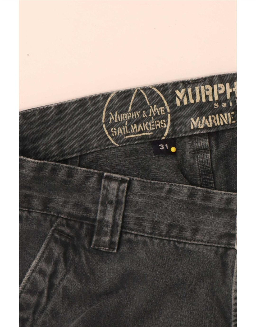 Murphy & Nye Gerade Herren-Cargohose W31 L31 Graue Baumwolle