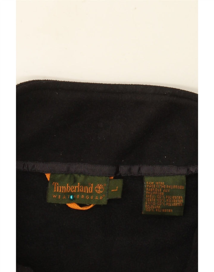 TIMBERLAND Herren Fleecejacke UK 40 Large Schwarz Polyester
