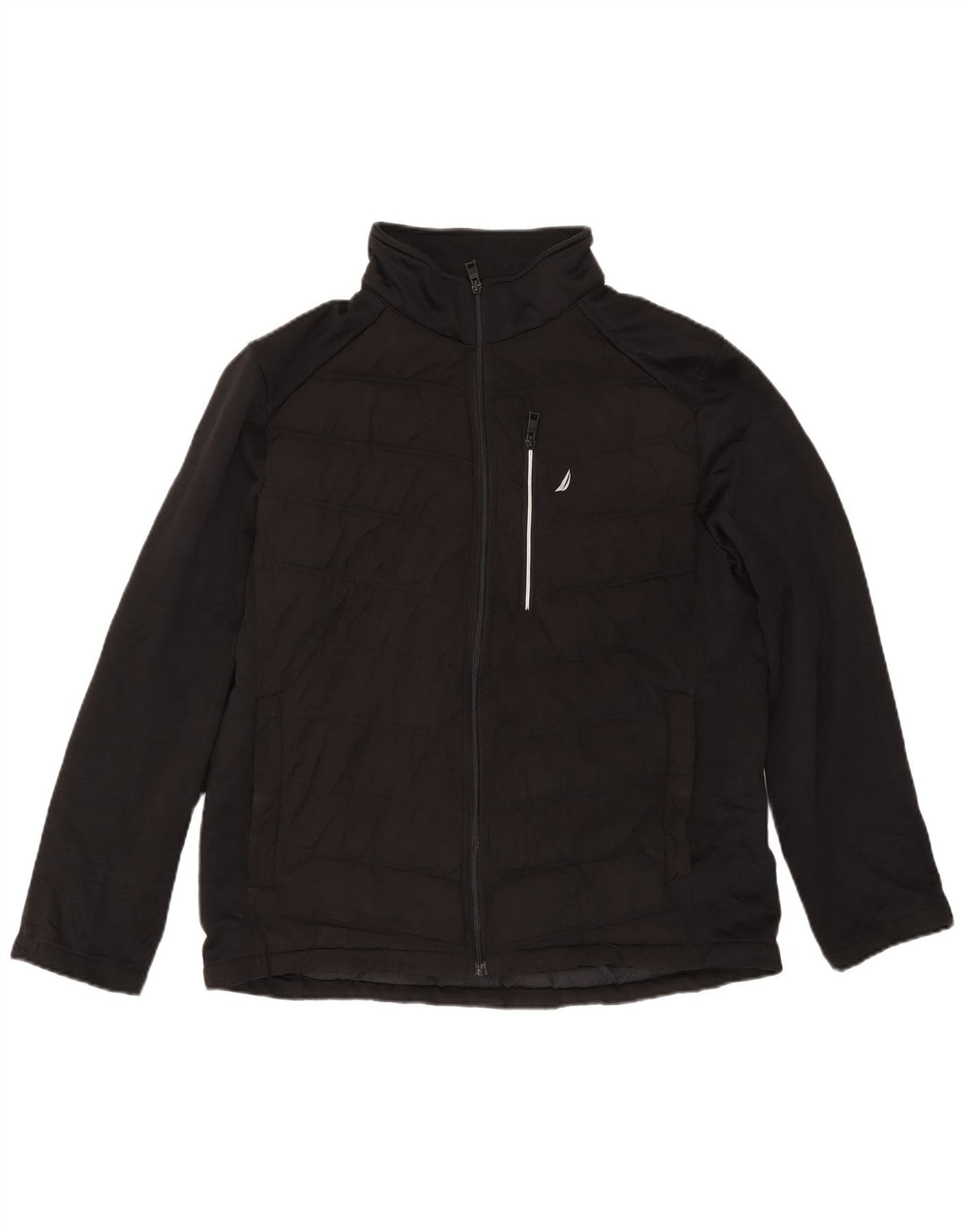 Nautica Herren Wattierte Jacke UK 40 Large Schwarz Polyester