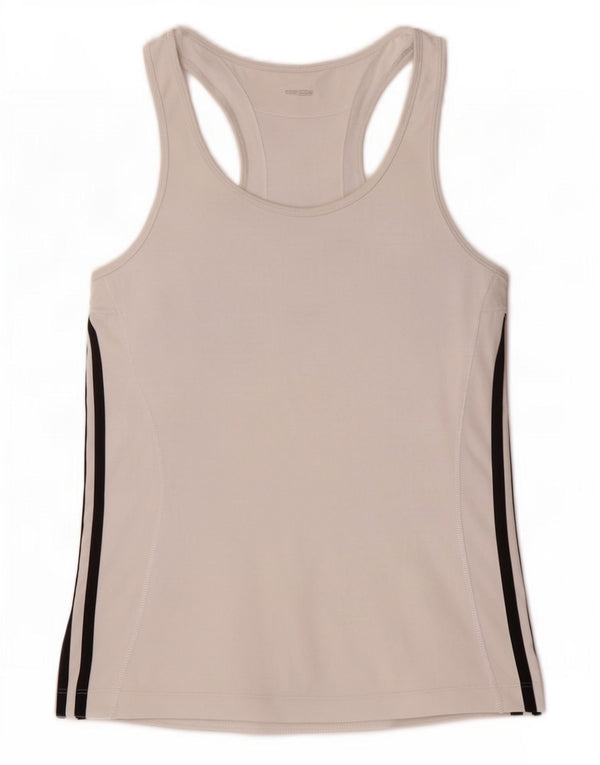 Adidas Damen Climalite Weste Top UK 8 Small Weiß Polyester
