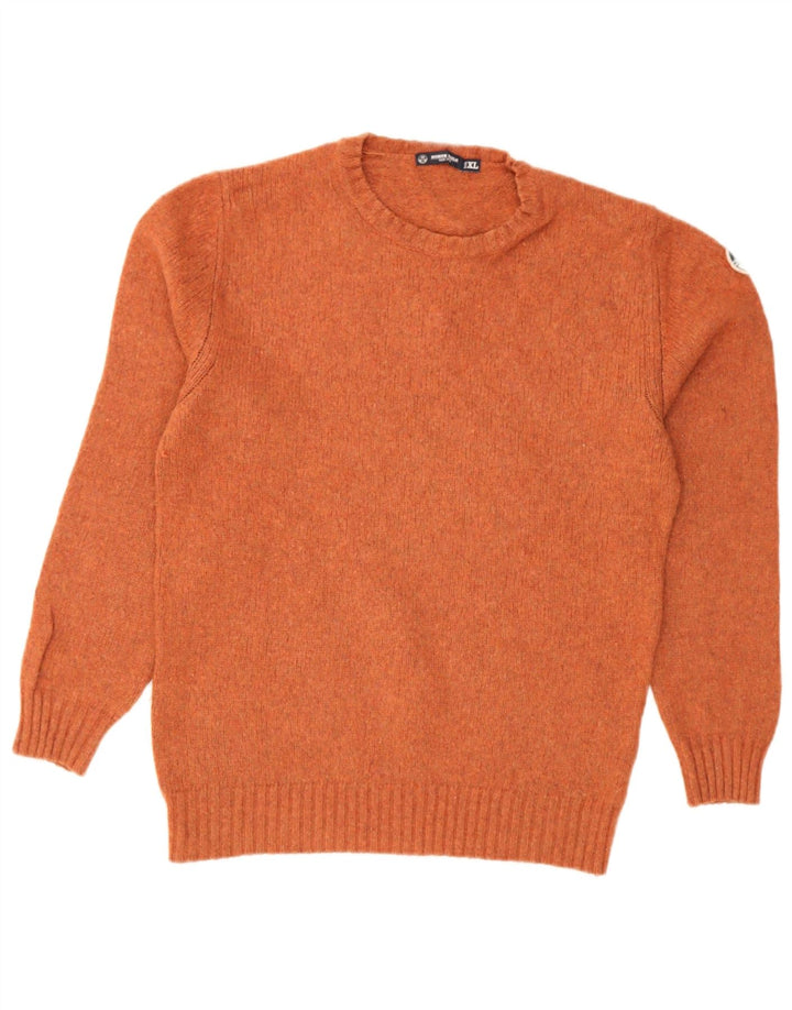 North Sails Herren-Pullover mit Rundhalsausschnitt, XL, orangefarbene Wolle