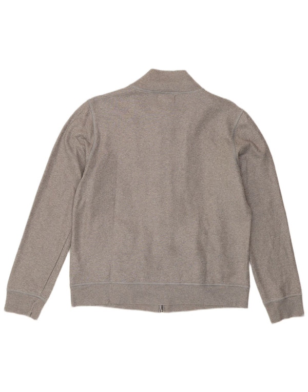 CONVERSE Damen-Trainingsanzug-Oberteiljacke UK 14 Large Silber Baumwolle