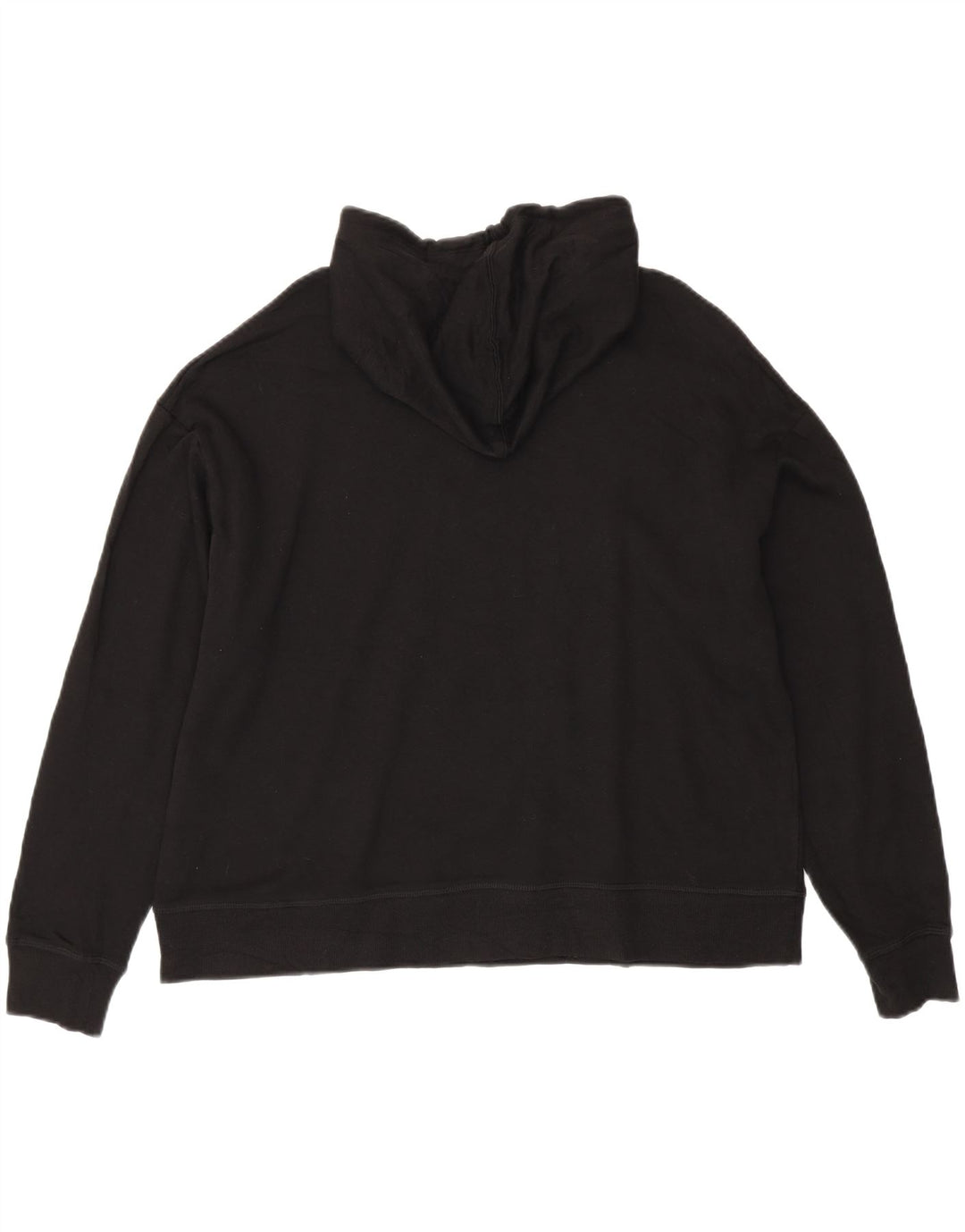 Reebok Womens Graphic Oversized Hoodie Pullover UK 16 Large Schwarz