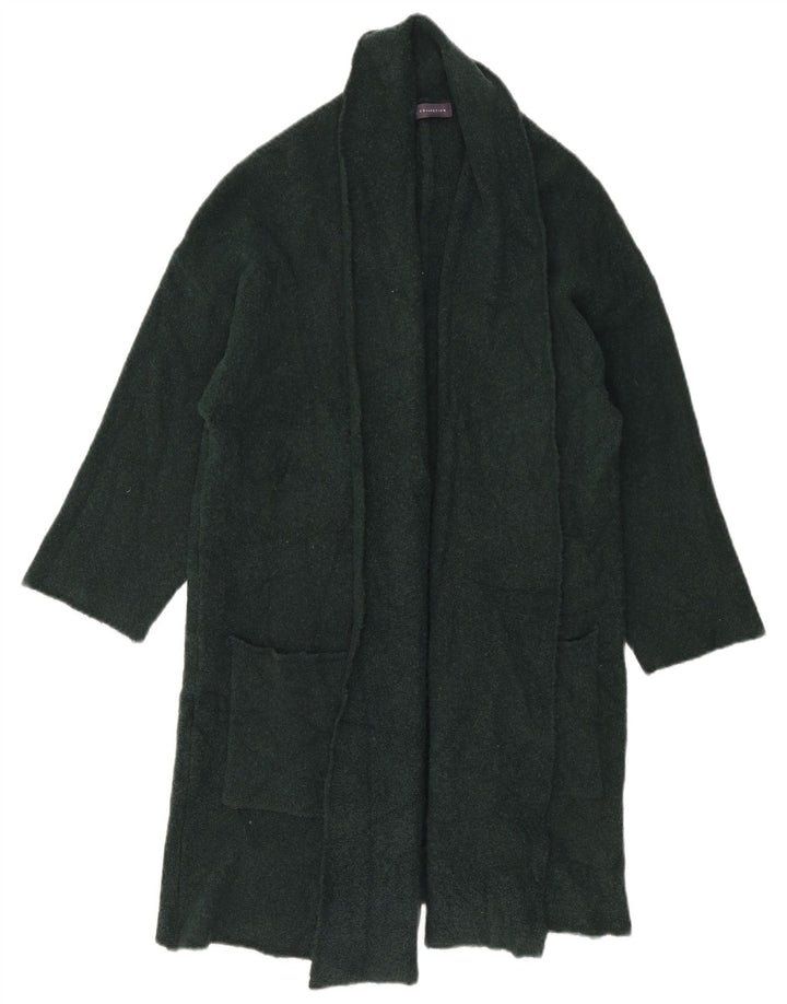 Marks & Spencer Damen Longline Open Cardigan Pullover UK 12 Mittelgrün