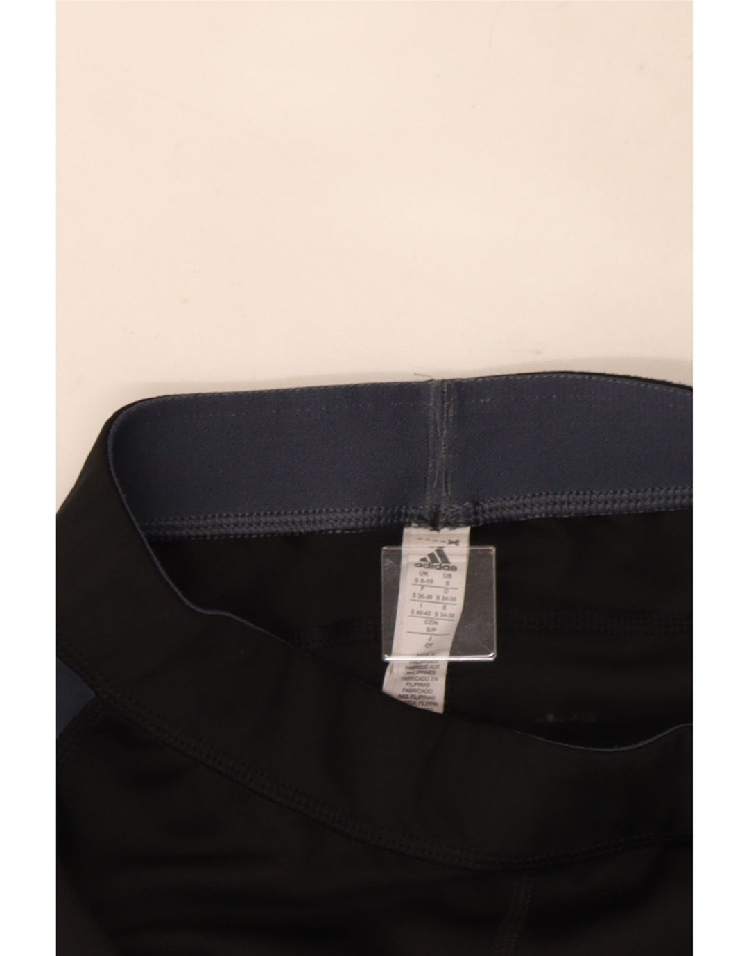 Adidas Damen Capri-Leggings UK 8/10 Small Schwarz Colourblock Polyester