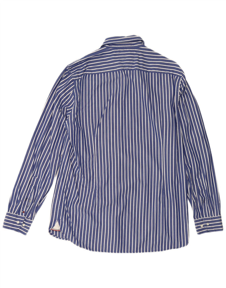 Tommy Hilfiger Herrenhemd, groß, blau gestreift, Baumwolle