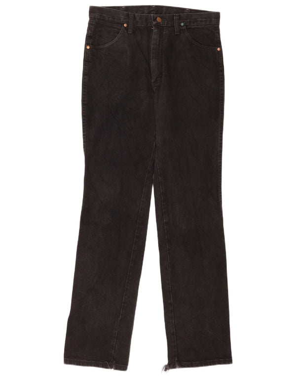 Wrangler Damen Straight Jeans W31 L34 Schwarze Baumwolle