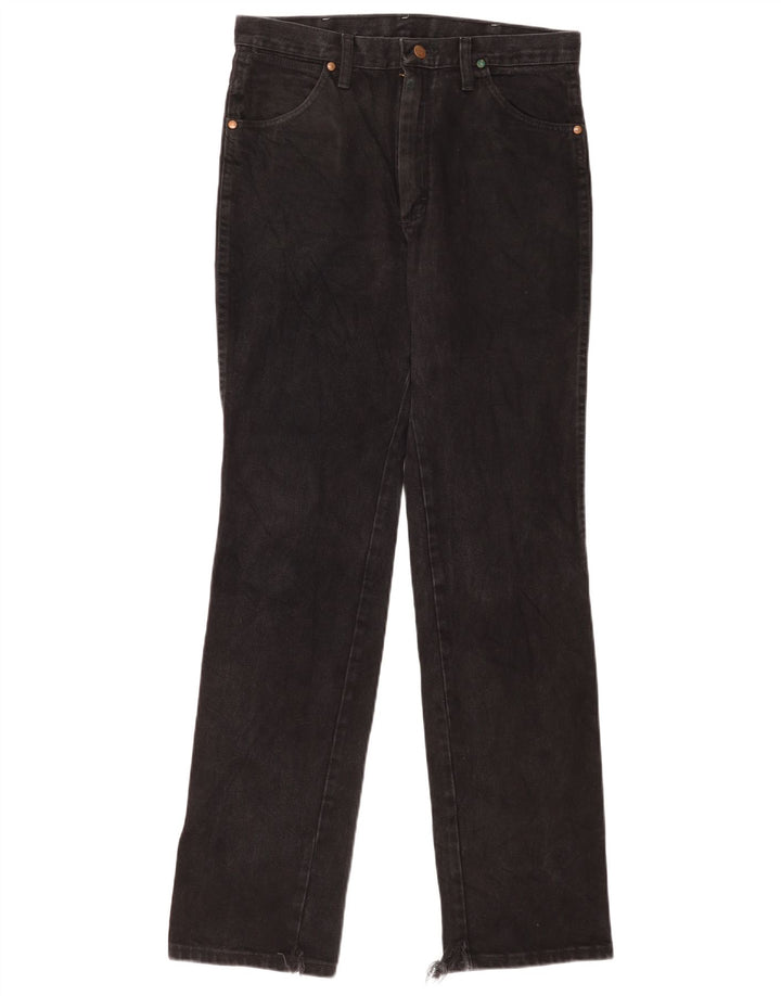 Wrangler Damen Straight Jeans W31 L34 Schwarze Baumwolle