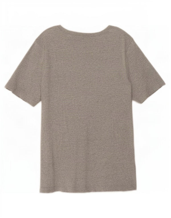 Nike Damen Grafik T-Shirt Top UK 18 XL Grau Baumwolle