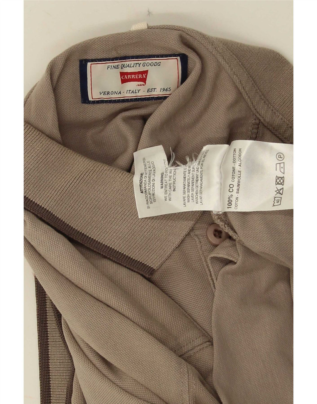Carrera Herren Poloshirt XL Braun Baumwolle