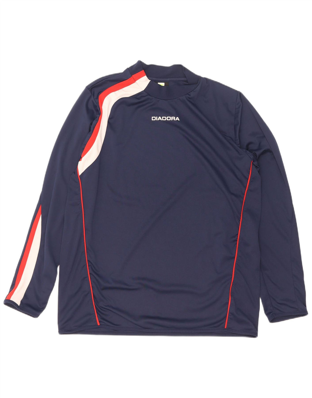 Diadora Herren-Oberteil, langärmelig, XL, Marineblau, Farbblock-Polyester