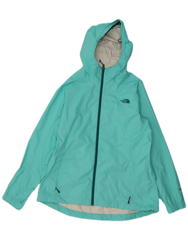 THE NORTH FACE Damen Hyvent Regenjacke mit Kapuze UK 18 XL Türkisfarbenes Nylon