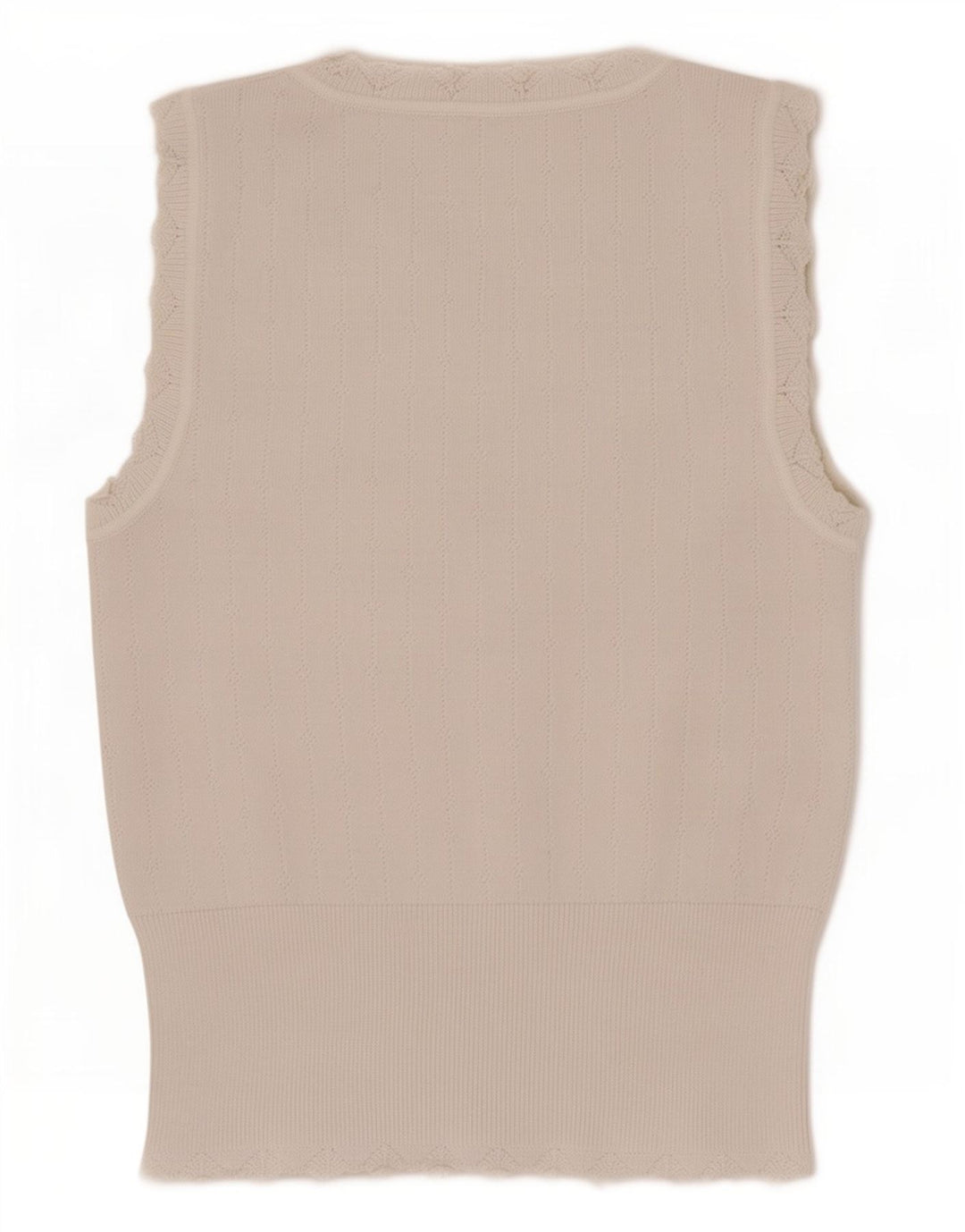 Zara Damen Weste Top UK 12 Mittelweiße Viskose