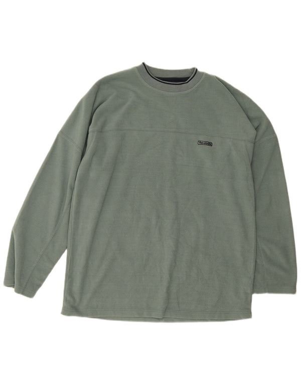 Reebok Herren Fleecepullover UK 40 Mittelgrünes Polyester