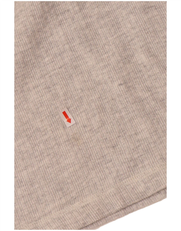 VINTAGE Damen Pullover mit Reißverschluss am Hals UK 18 XL Grau