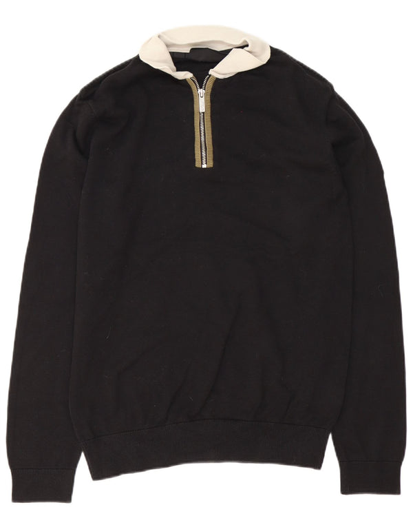 Fila Herren-Pullover mit Rollkragen, XS, schwarze Baumwolle