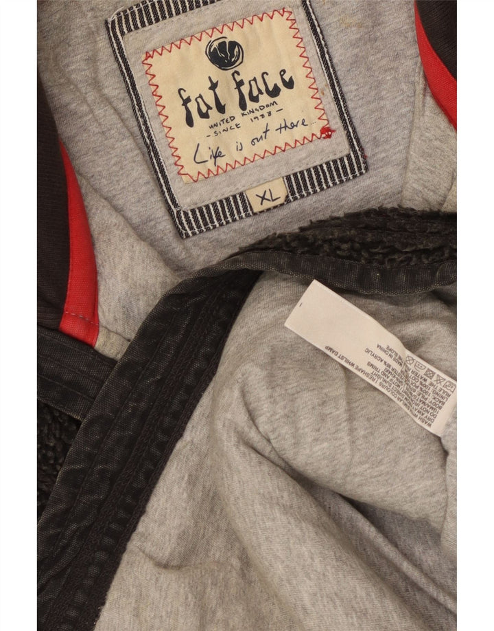 Fat Face Herren Fleecejacke UK 42 XL Schwarz Polyester