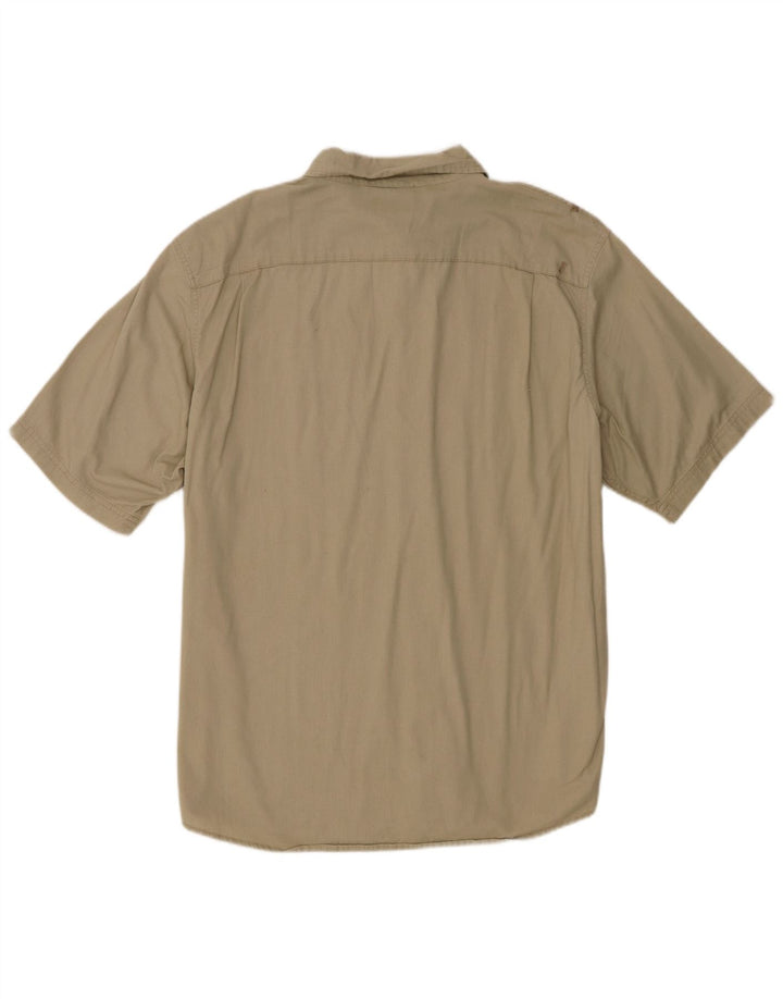 Wrangler Herren Kurzarmhemd XL Khaki Baumwolle