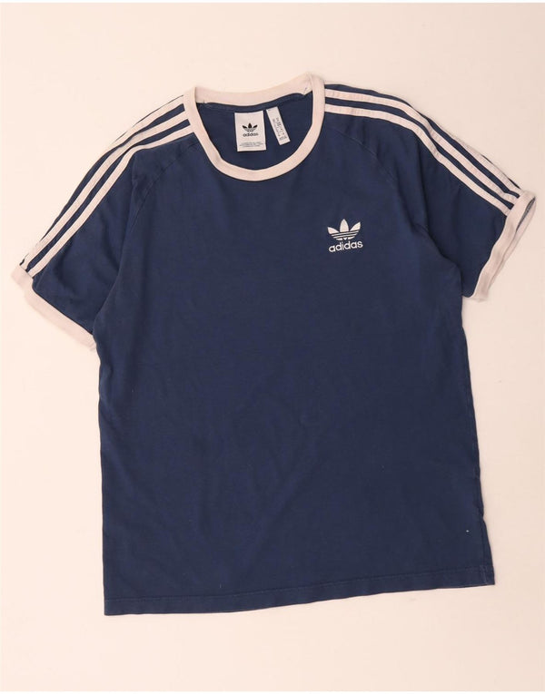 Adidas Herren T-Shirt Top Medium Marineblau Baumwolle