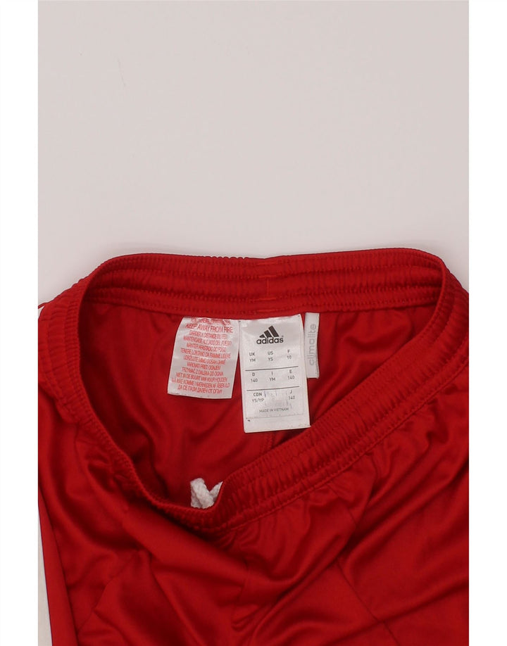 Adidas Climalite Sportshorts für Jungen, 9–10 Jahre, Mittelrot, Farbblock
