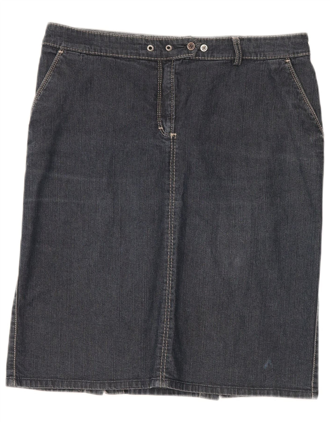 TRUSSARDI Damen Jeansrock IT 46 Large W32 Marineblaue Baumwolle