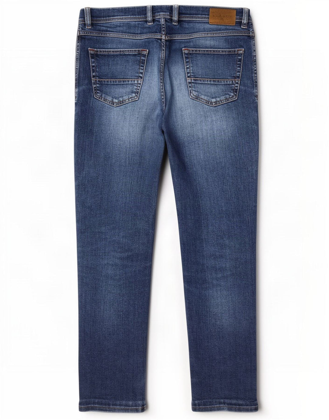 Bugatti Herren Regular Straight Jeans W36 L32 Blaue Baumwolle