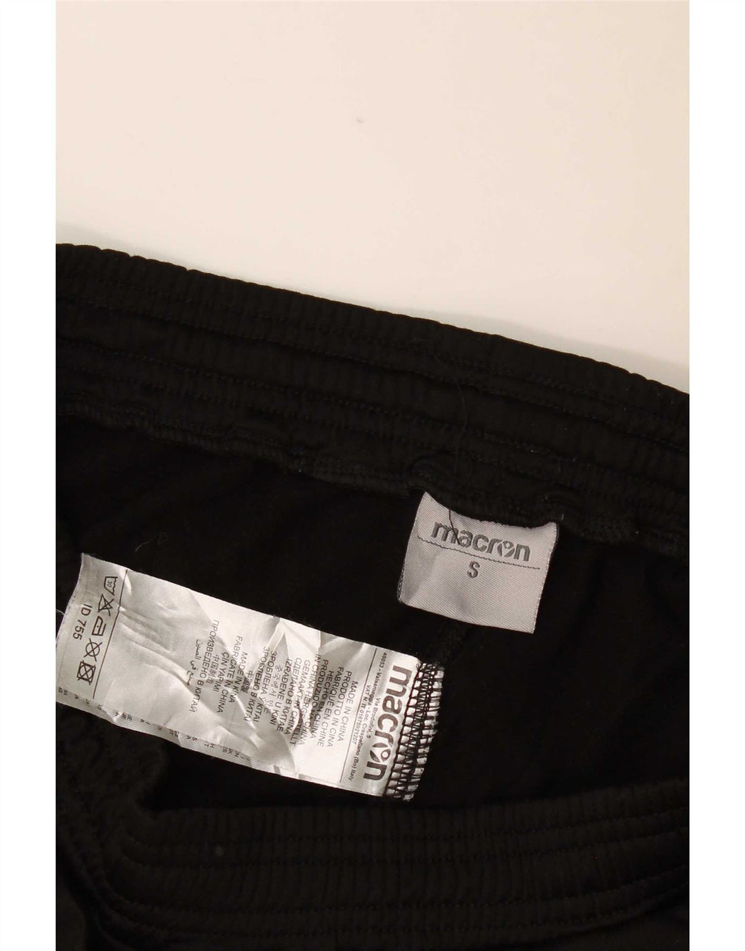 Macron Herren-Trainingsanzug mit Grafik, Jogginghose, Größe S, Schwarz, Polyester