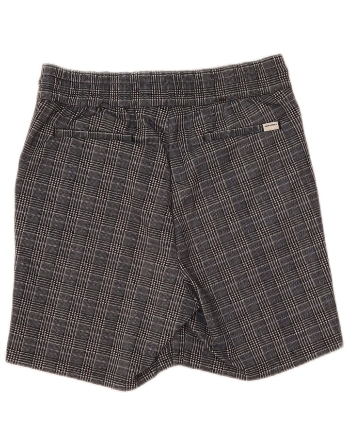 Jack & Jones Herren-Chinoshorts, klein, W29, grau kariertes Polyester