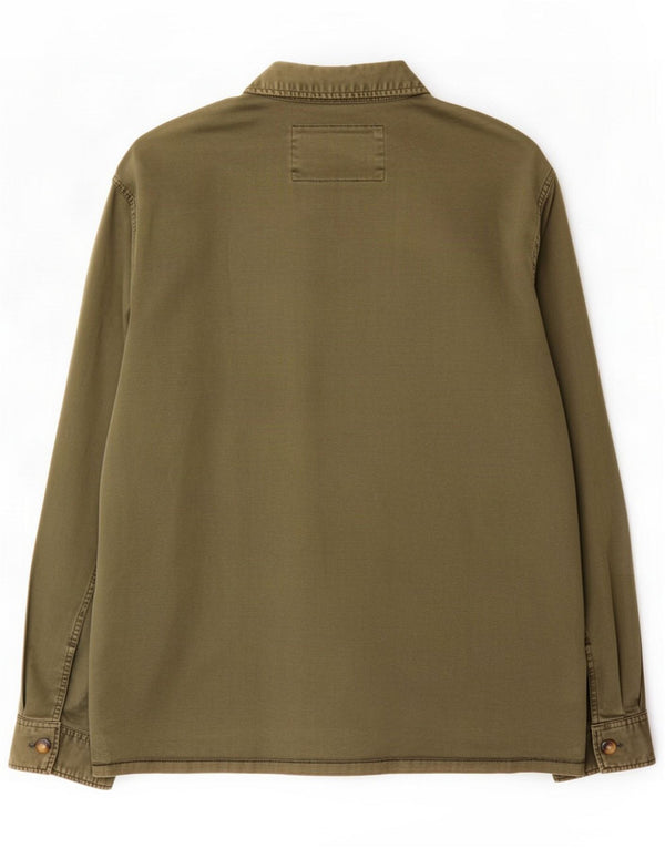 Zara Herren Overshirt Hemd XL Khaki Baumwolle