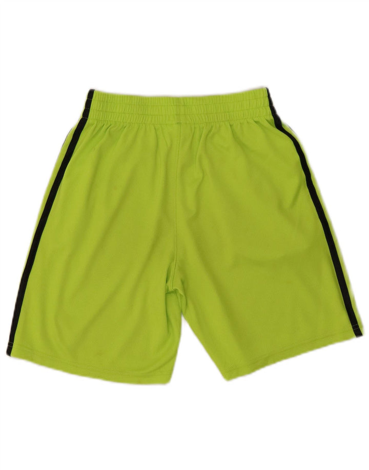 ADIDAS Boys Sport Shorts 10-11 Years Medium Green Polyester