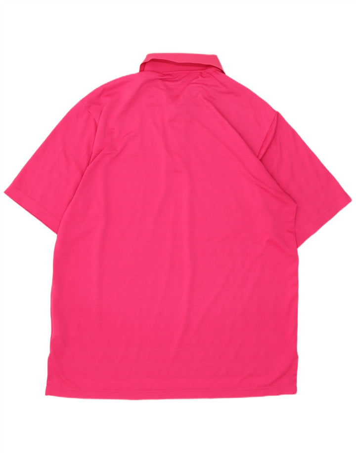 Adidas Herren Poloshirt XL Rosa Polyester