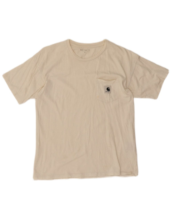 Carhartt Herren T-Shirt Top Small aus weißer Baumwolle