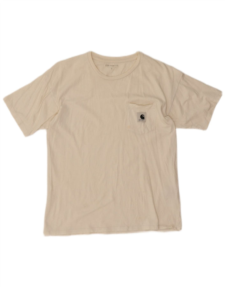 Carhartt Herren T-Shirt Top Small aus weißer Baumwolle