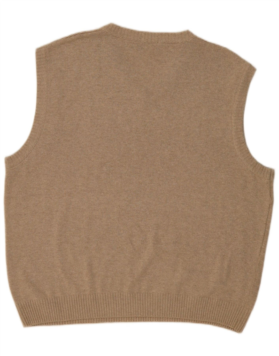 PATRICK BERNARD Herren Weste Tank Top XL Beige Argyle/Diamant Baumwolle