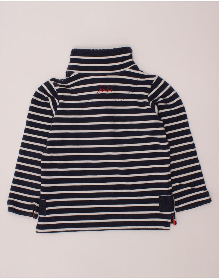 JOULES Mädchen-Sweatshirt mit Knopfkragen, 3–4 Jahre, marineblau gestreift