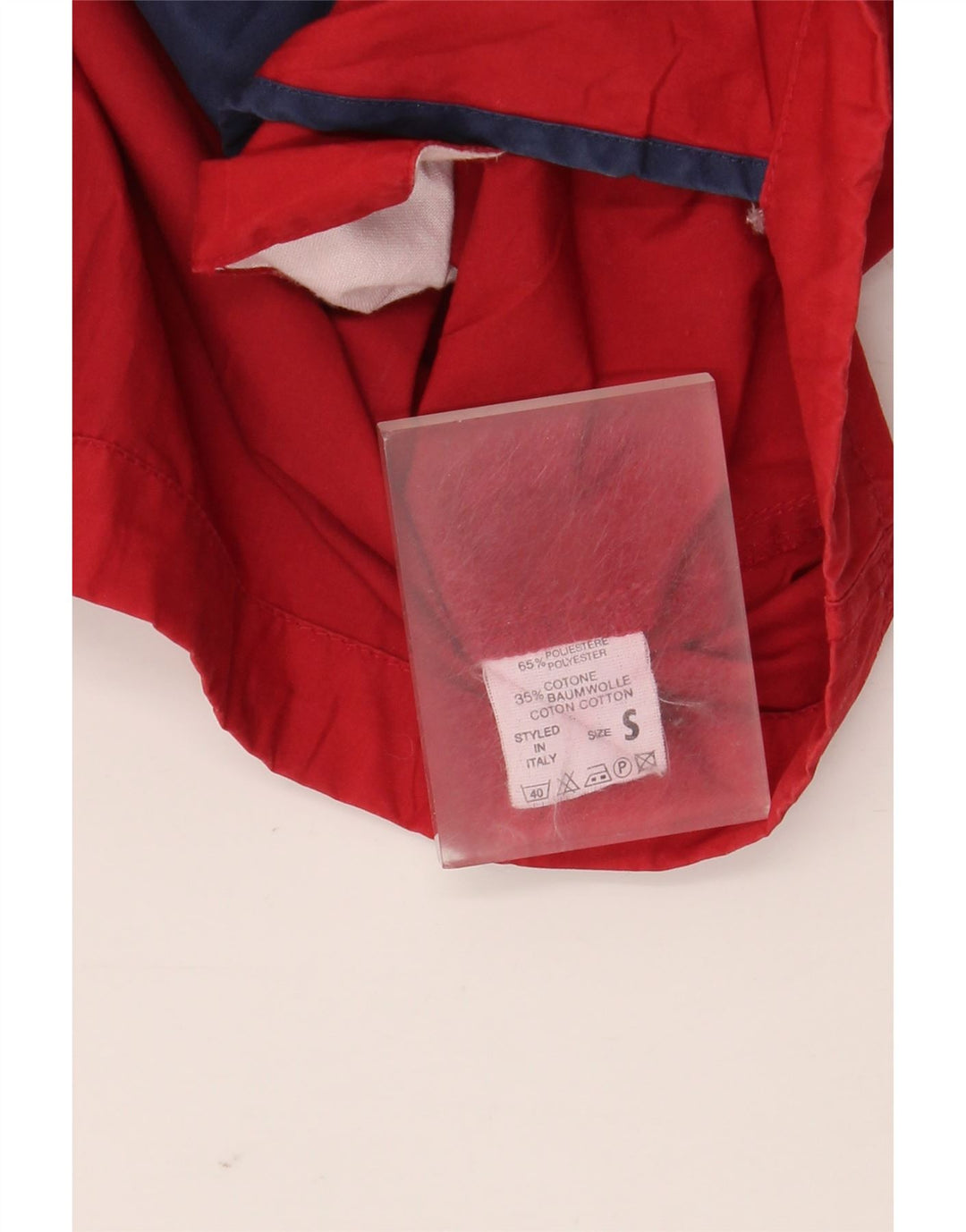 Vintage Herren-Kapuzenjacke mit lockerer Passform, UK 36, Größe S, rot, Polyester