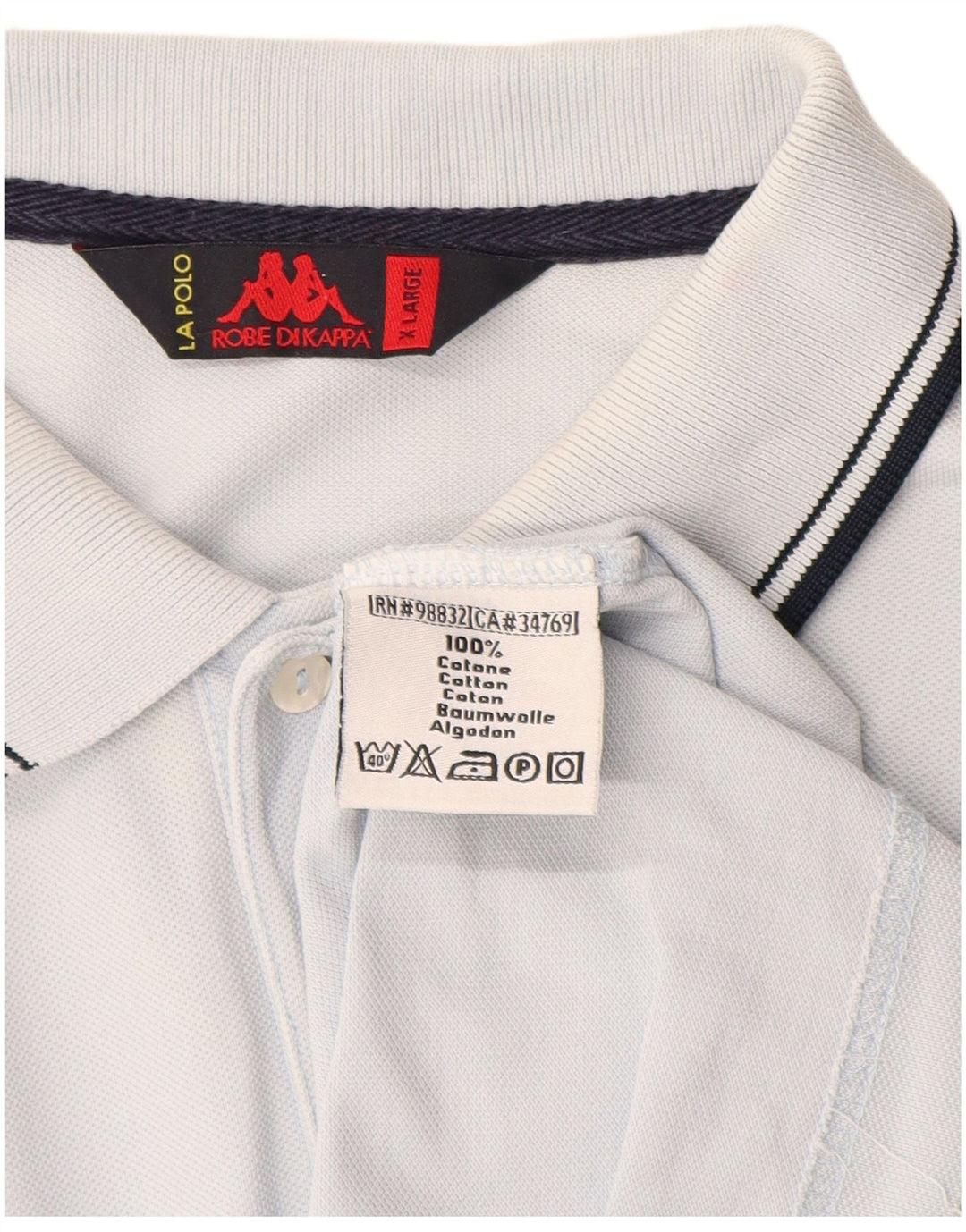 Kappa Herren Poloshirt XL Blau Baumwolle