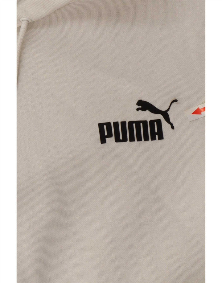 Puma Herren Graphic Hoodie Pullover Mittelweiße Colourblock-Baumwolle
