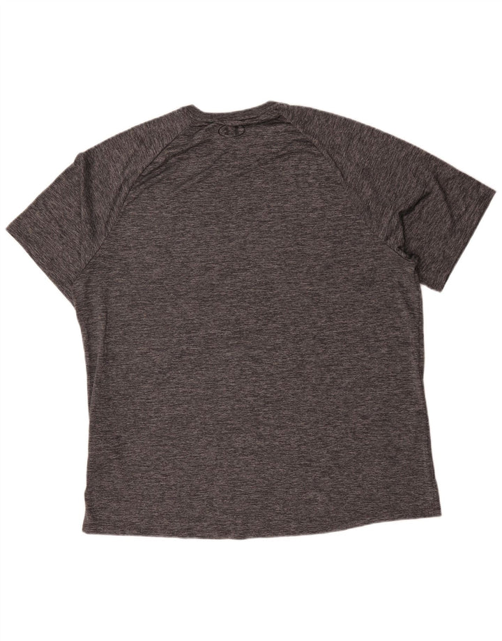 Under Armour Herren T-Shirt Top 2XL Grau geflecktes Polyester