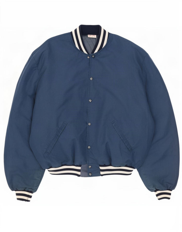 Vintage Herren Graphic Varsity Jacke UK 44 2XL Blau