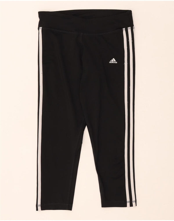 Adidas Damen Climalite Capri Leggings UK 8/10 Small Schwarz Polyester