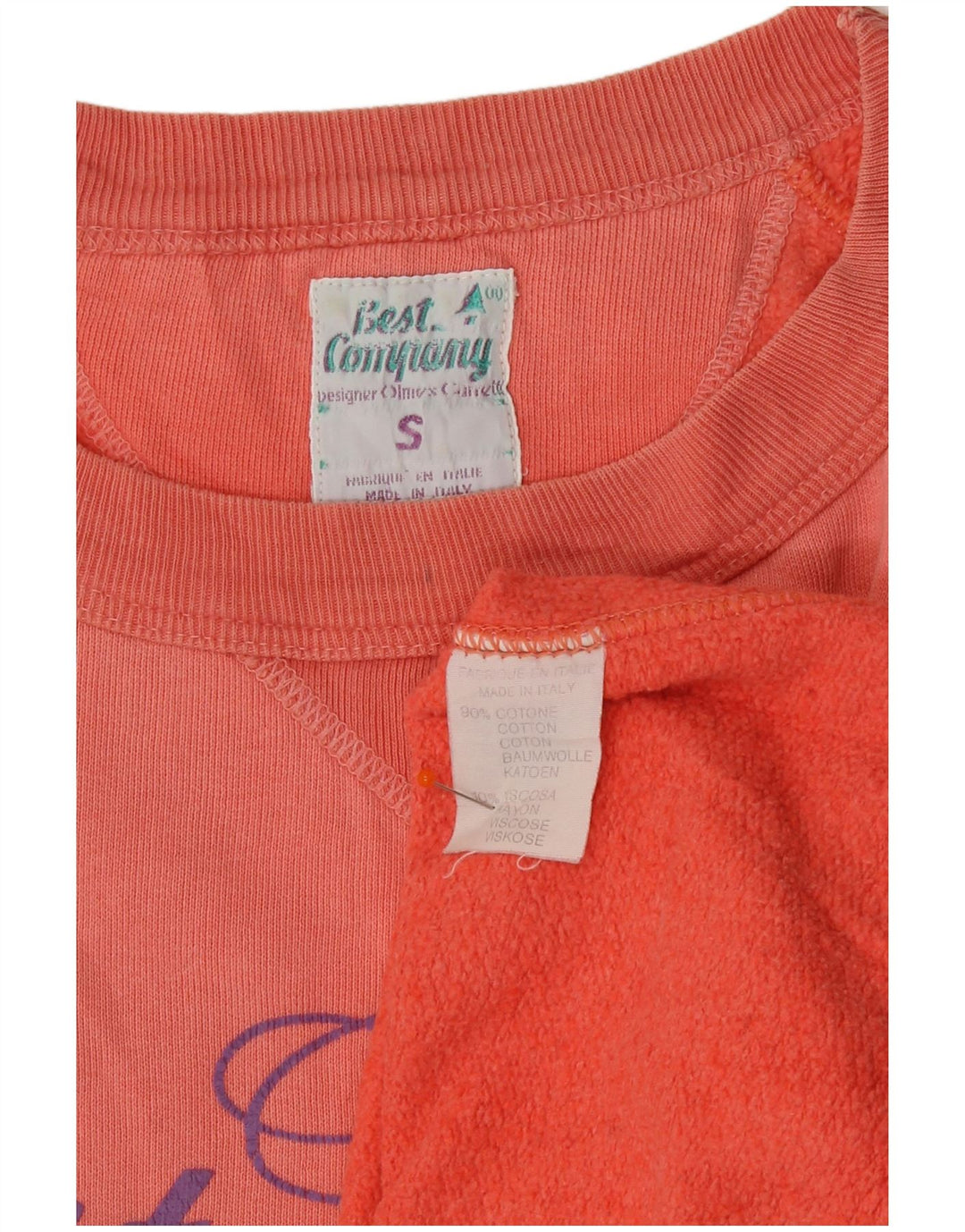 Best Company Damen-Sweatshirt mit übergroßem Grafikmotiv, Gr. 10, Größe S, Orange