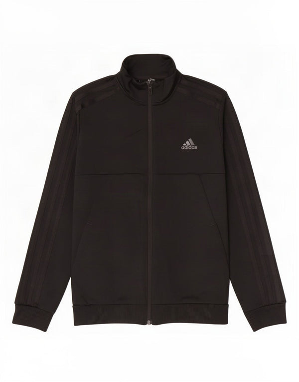 Adidas Jungen Climalite Trainingsanzug Top Jacke 9-10 Jahre Schwarz Polyester
