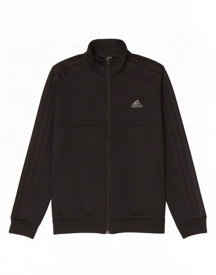 Adidas Jungen Climalite Trainingsanzug Top Jacke 9-10 Jahre Schwarz Polyester