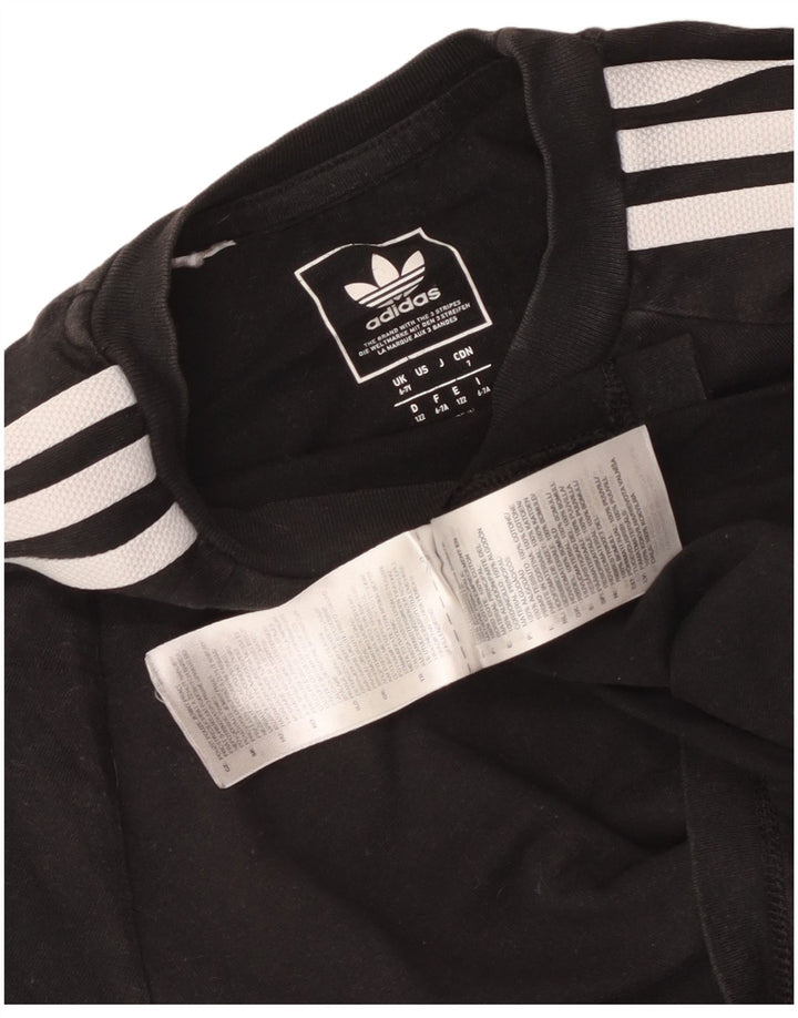 Adidas T-Shirt für Jungen, 6–7 Jahre, schwarze Baumwolle