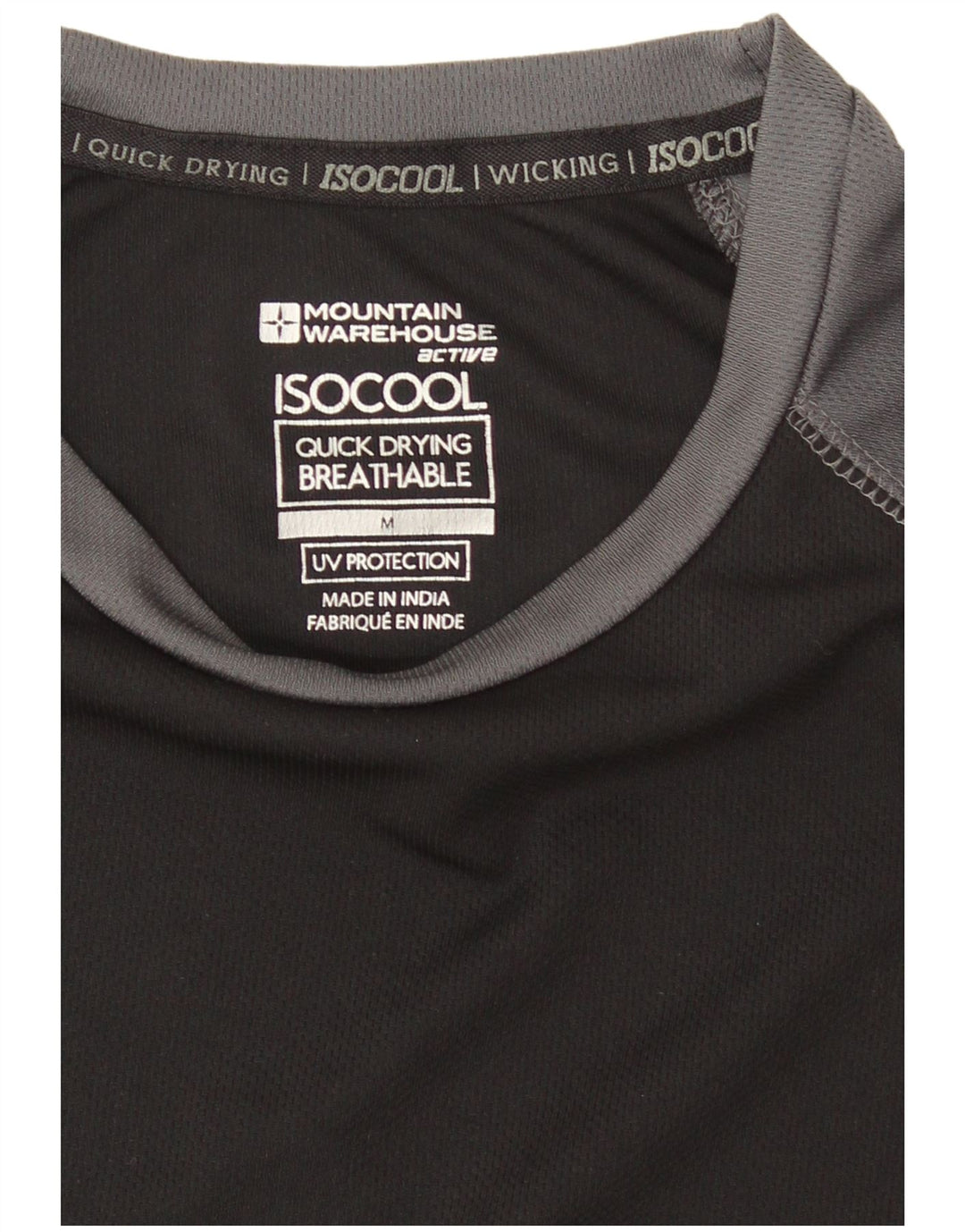 Mountain Warehouse Herren-T-Shirt-Oberteil, Mittelschwarz, Farbblock