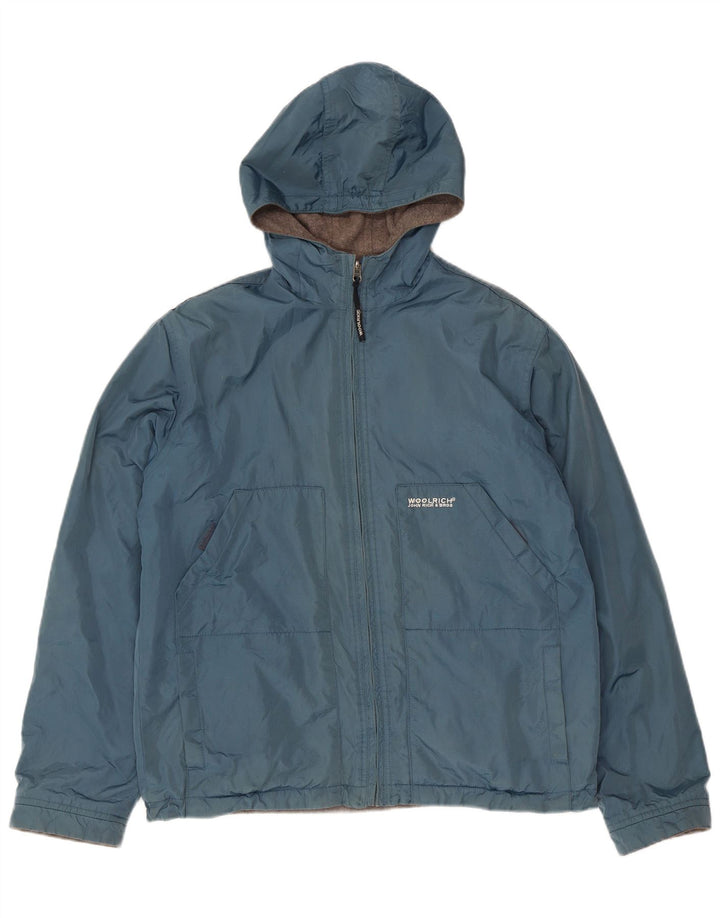 Woolrich Wendejacke mit Kapuze für Jungen, 13–14 Jahre, blaues Nylon